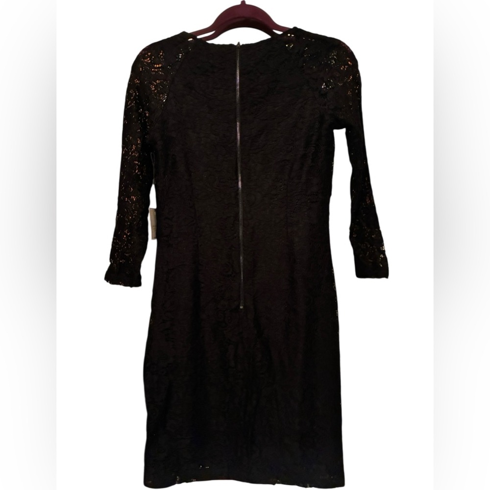 NWT LAUNDRY BY SHELLI SEGAL BLACK LACE SHEATH DRESS SIZE 4 - Picture 5 of 11
